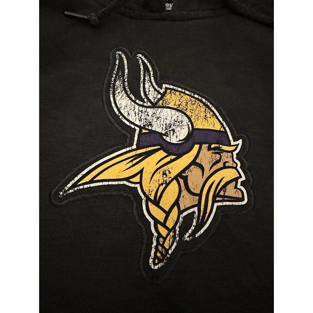 Majestic NFL Minnesota Vikings Men’s L Football Hoodie Gray - Picture 2 of 9
